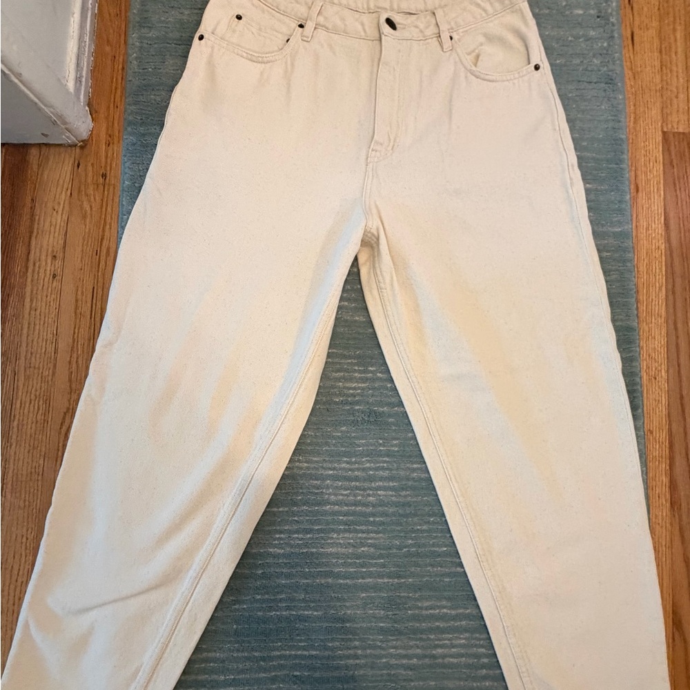 American Vintage Women's White Cream Jeans